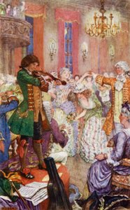 Blinder Jack spielt seine Geige bei den Versammlungsbällen von Henry Justice Ford