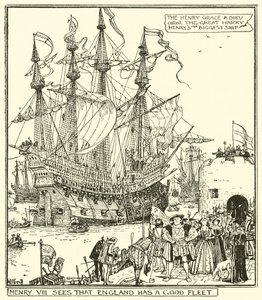 Heinrich VIII. sorgt dafür, dass England eine gute Flotte hat von Henry Justice Ford