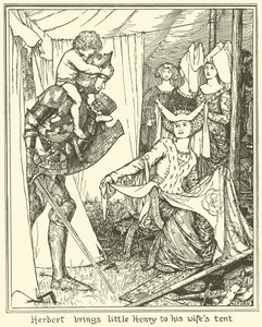 Herbert bringt den kleinen Henry in das Zelt seiner Frau von Henry Justice Ford