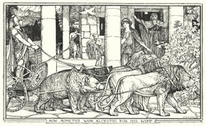 Wie Admetus Alcestis zu seiner Frau gewann (Lithografie) von Henry Justice Ford
