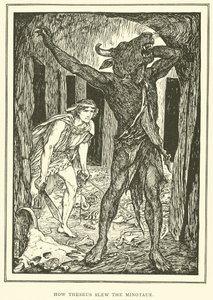 Wie Theseus den Minotaurus tötete