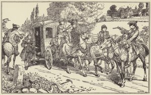Maclean und Plunket stoppen die Kutsche von Lord Eglinton von Henry Justice Ford