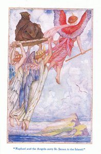 Raphael und die Engel tragen St. Sennan zur Insel, 1912