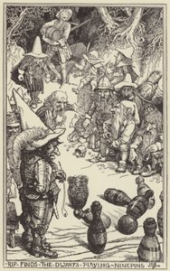Rip findet die Zwerge beim Kegeln von Henry Justice Ford