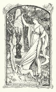 Sie verbrachte den ganzen Tag in der Nähe des Brunnens (Gravur) von Henry Justice Ford