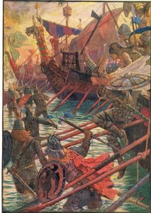 Die Landung der Dänen, Illustration aus 