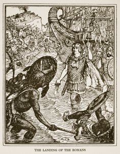 Die Landung der Römer, Illustration aus 