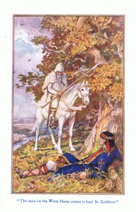 Der Mann auf dem weißen Pferd kommt, um St. Cuthbert zu heilen, 1912