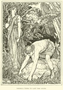 Theseus versucht den Stein zu heben von Henry Justice Ford