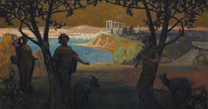 Wandbildskizze, Pastorale Studie, Nr. 1