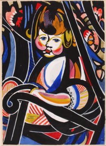 Kind im Schaukelstuhl, ca. 1916