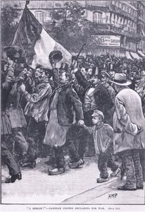 Eine Berliner Pariser Menge erklärt den Krieg von Henry Marriott Paget