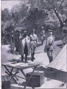 Cronjes Kapitulation, Illustration aus Cassells Geschichte Englands, 1900er Jahre von Henry Marriott Paget