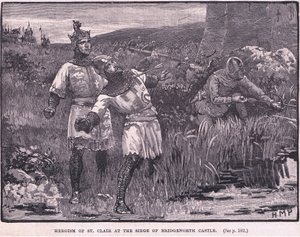 Heldentat von St. Clair bei der Belagerung von Bridgnorth Castle AD 1154 von Henry Marriott Paget