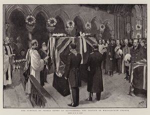 Das Begräbnis von Prinz Henry von Battenberg, der Gottesdienst in der Kirche von Whippingham von Henry Marriott Paget