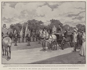 Der Besuch der Ancient and Honourable Artillery Company of Massachusetts in Windsor