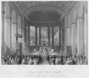 Römisch-katholische Kapelle, Moorfields. Feier der Hochmesse am Weihnachtstag