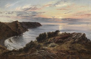 Über die Shipload-Bucht zur Insel Lundy, Nord-Devon, 1859 von Henry Moore