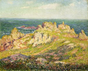 Felsen am Meer von Henry Moret