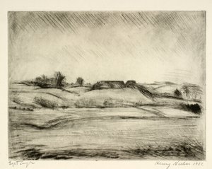 Offene Landschaft mit Bauernhof von Henry Nielsen