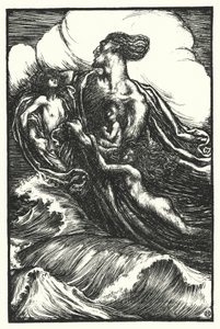Matthew Arnold Gedicht: Der verlassene Meermann (Gravur) von Henry Ospovat