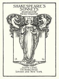 Shakespeares Sonette, Titelseite von Henry Ospovat