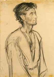 Studie für Jünger, der am Grab kniet von Henry Ossawa Tanner