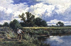 Der Fluss Lea, in der Nähe von Broxbourne in Hertfordshire von Henry Parker