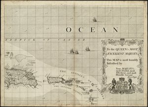 Eine Karte des Britischen Empire in Amerika mit den angrenzenden französischen und spanischen Siedlungen von Henry Popple
