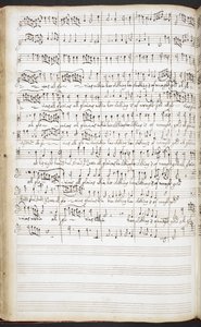 Autographes Manuskript von Hymnen, Willkommensliedern und Sololiedern von Henry Purcell