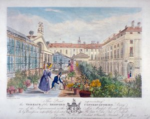 Terrasse der Bedford Conservatories am Covent Garden Market, Westminster, London, 1831 von Henry Pyall