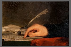 Detail des Porträts von Alexander Hamilton