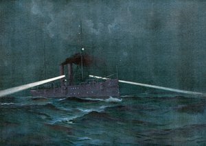Durchsetzung der Neutralitätsgesetze mit Spanien, der Kreuzer Montgomery und das Kanonenboot Annapolis patrouillieren in kubanischen Gewässern auf der Suche nach einem Filibusterschoner