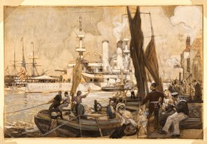 Das US-Schlachtschiff 