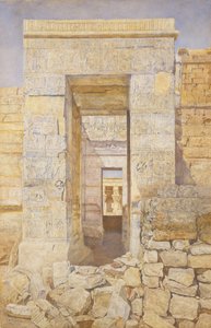 Osteingang, Raum des Tiberius, Tempel der Isis, Philae, 1905 von Henry Roderick Newman