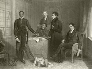 Jan Tzatzoe, Andries Stoffles, Rev Dr Philip und Rev Mess Read, Senior und Junior von Henry Room