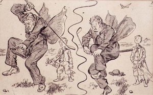 Frustration auf dem Golfplatz, Illustration aus dem 