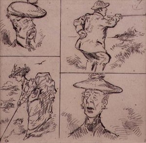 Golfer, Illustration aus dem 