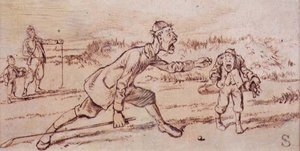 Schreiend auf den Caddie, Illustration aus dem 