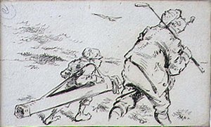 Der tollpatschige Golfer, Illustration aus dem 
