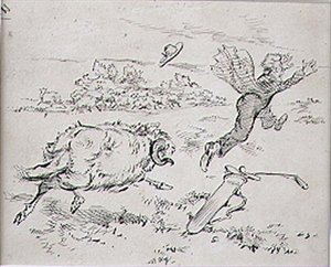 Der gestörte Golfer, Illustration aus dem 