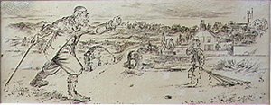 Der wütende Golfer, Illustration aus dem 