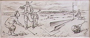 Der geführte Golfer, Illustration aus der Zeitschrift 