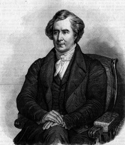 Porträt von Francois Arago (1786-1853), französischer Astronom, Physiker und Politiker. (Nach einem Gemälde von Henri Scheffer). Stich in „La Nature: revue des sciences et de leurs applications aux arts et a l