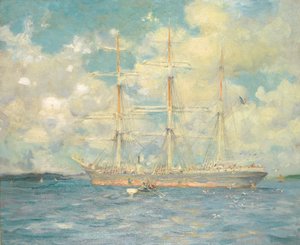 Eine französische Bark in der Falmouth Bay, 1902