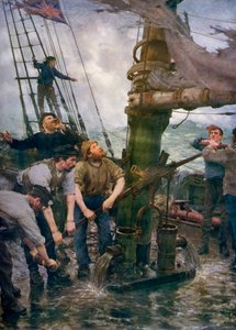 Alle Mann an die Pumpen, 1888-1889, 1912 von Henry Scott Tuke