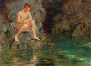 Porträt von David Bone - Cornwall, 1913 von Henry Scott Tuke