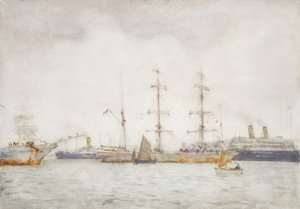 Schiffe im Hafen, ca. 1919
