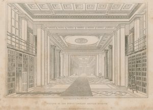 Innenansicht der Königlichen Bibliothek, British Museum von Henry Shaw