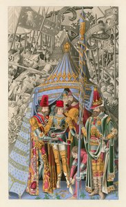 Pyrrhus erhält die Ritterwürde, frühes 15. Jahrhundert von Henry Shaw